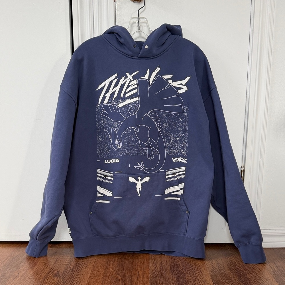 100 thieves Navy Blue Lugia Graphic Hoodie xl oversize